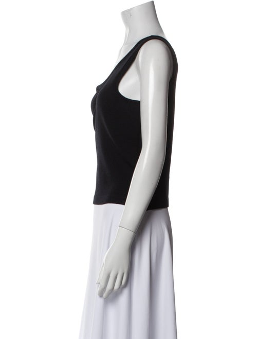St. John Scoop Neck Sleeveless Top