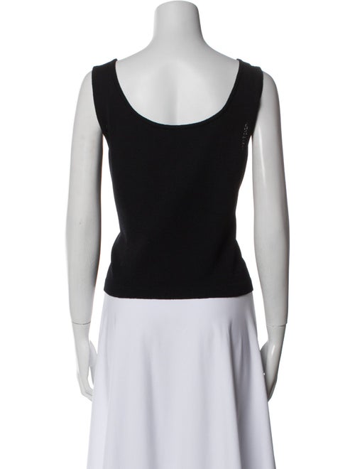 St. John Scoop Neck Sleeveless Top