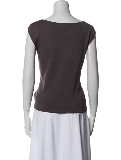 St. John Scoop Neck Short Sleeve Top