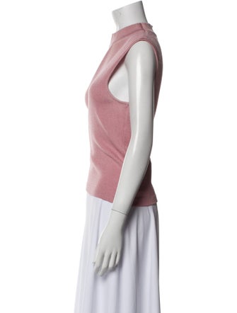 St. John Wool Mock Neck Top