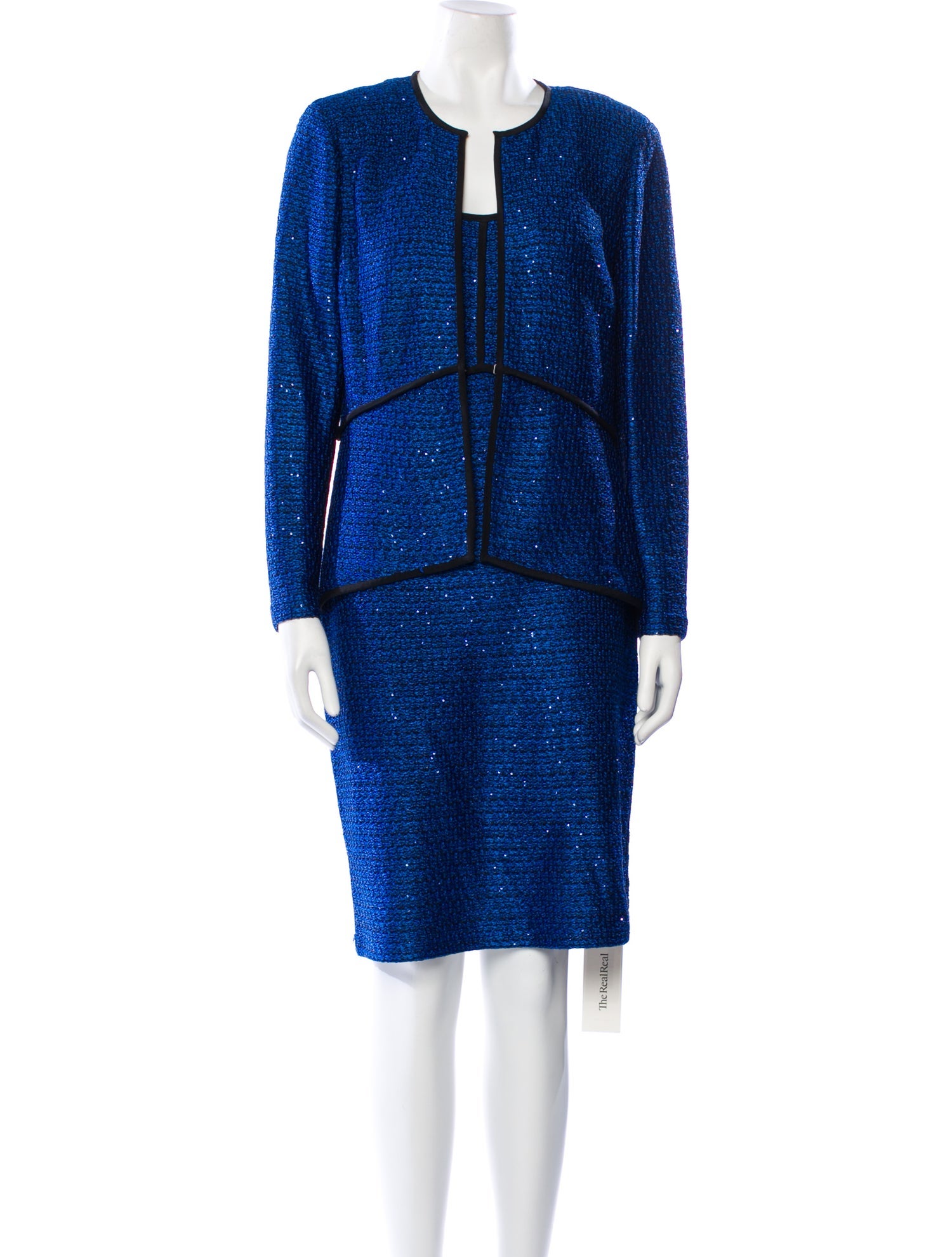 St. John Sequin Embellishments Dress Set