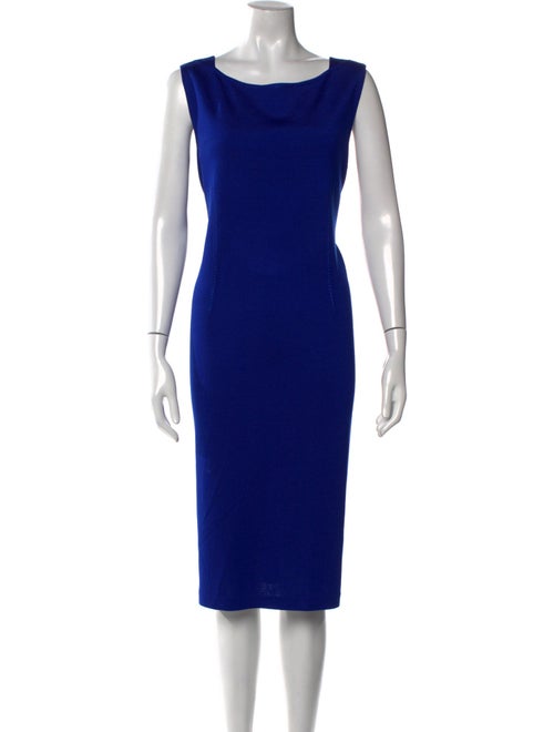 St. John Scoop Neck Midi Length Dress