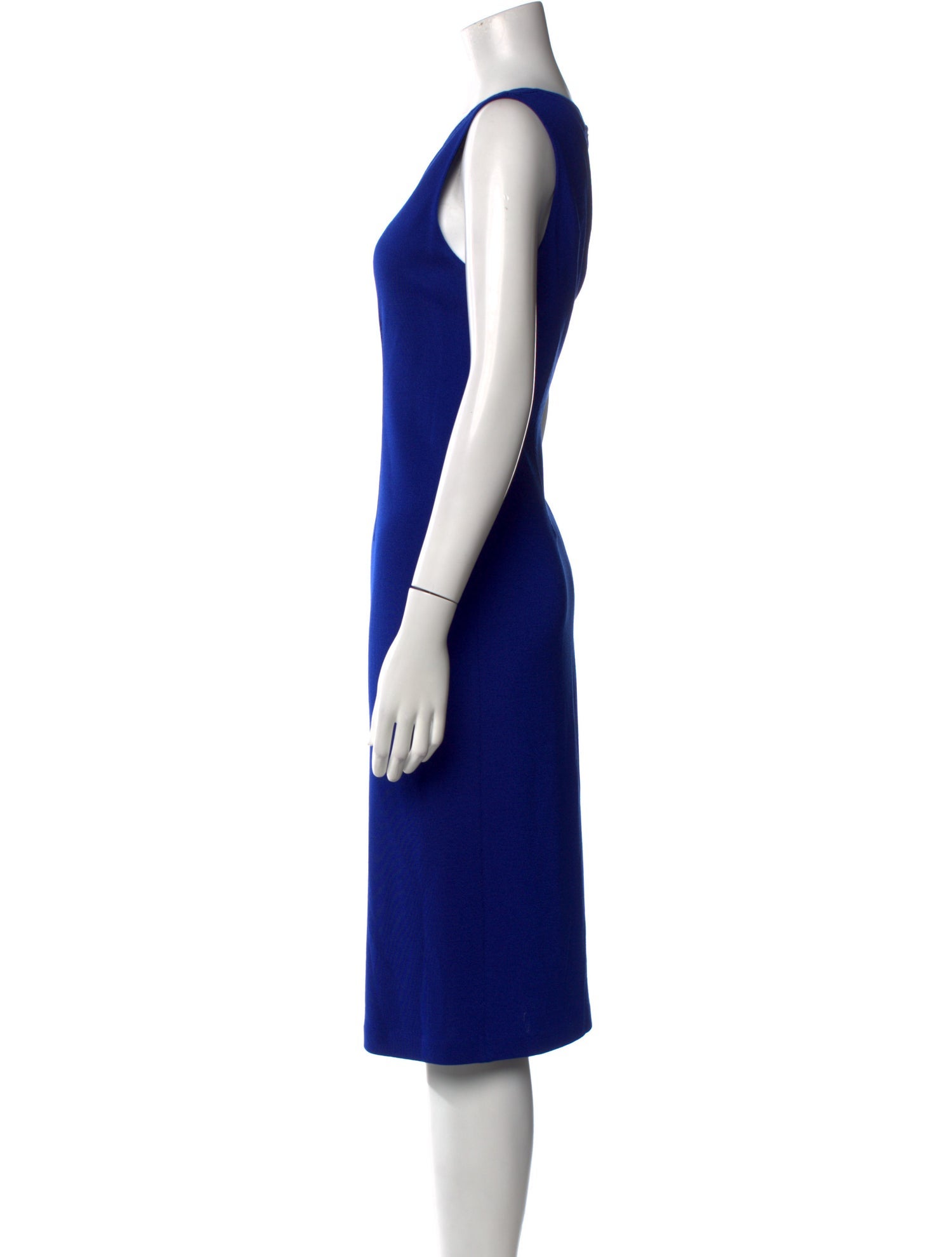 St. John Scoop Neck Midi Length Dress