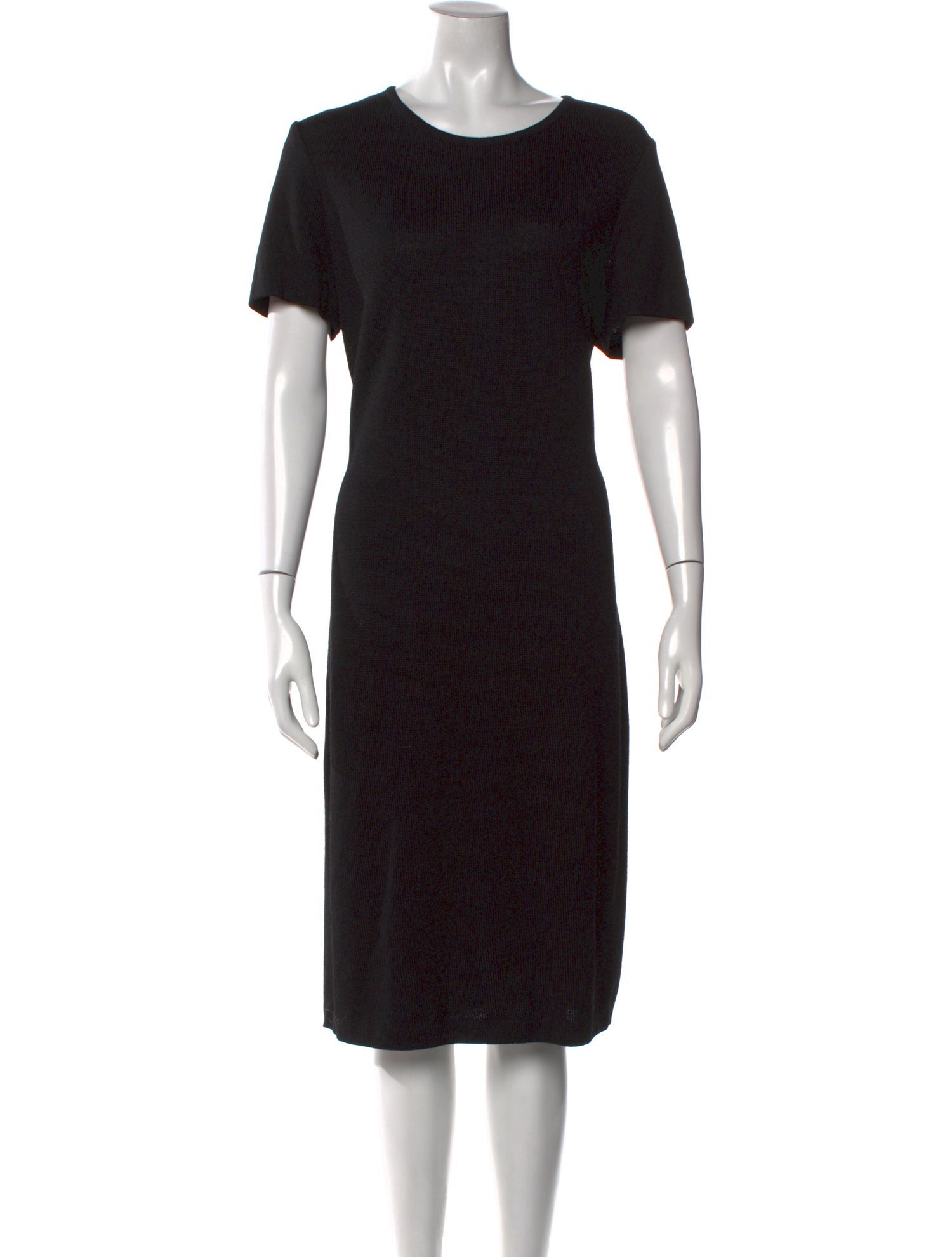 St. John Scoop Neck Midi Length Dress