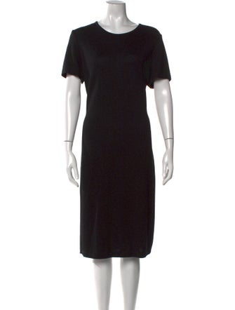 St. John Scoop Neck Midi Length Dress