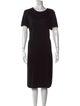 St. John Scoop Neck Midi Length Dress