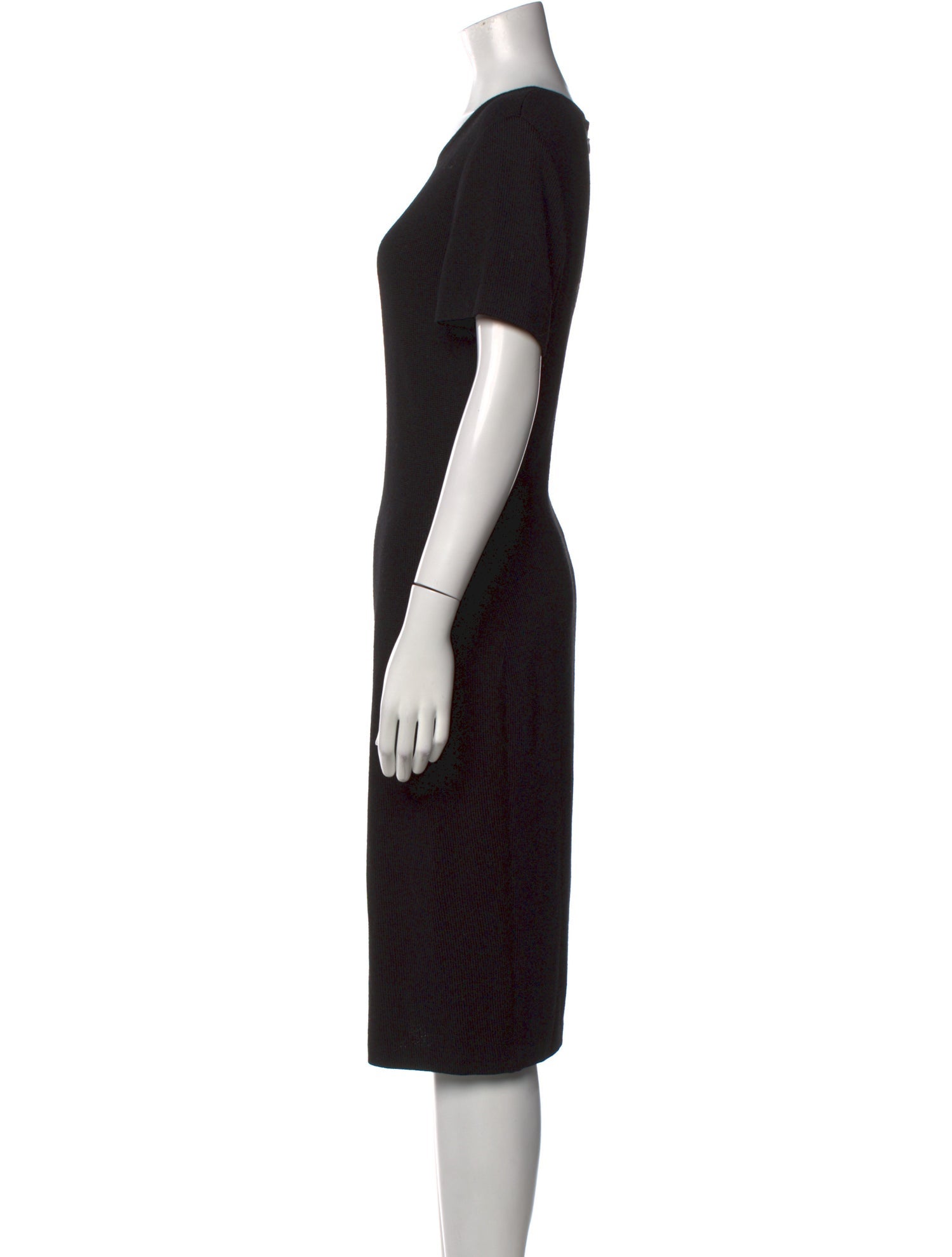 St. John Scoop Neck Midi Length Dress