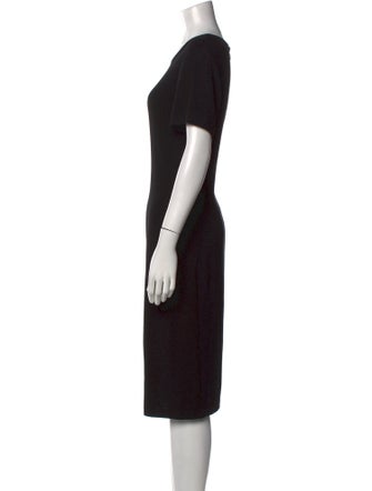St. John Scoop Neck Midi Length Dress