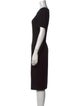 St. John Scoop Neck Midi Length Dress
