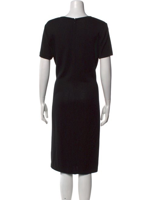 St. John Scoop Neck Midi Length Dress