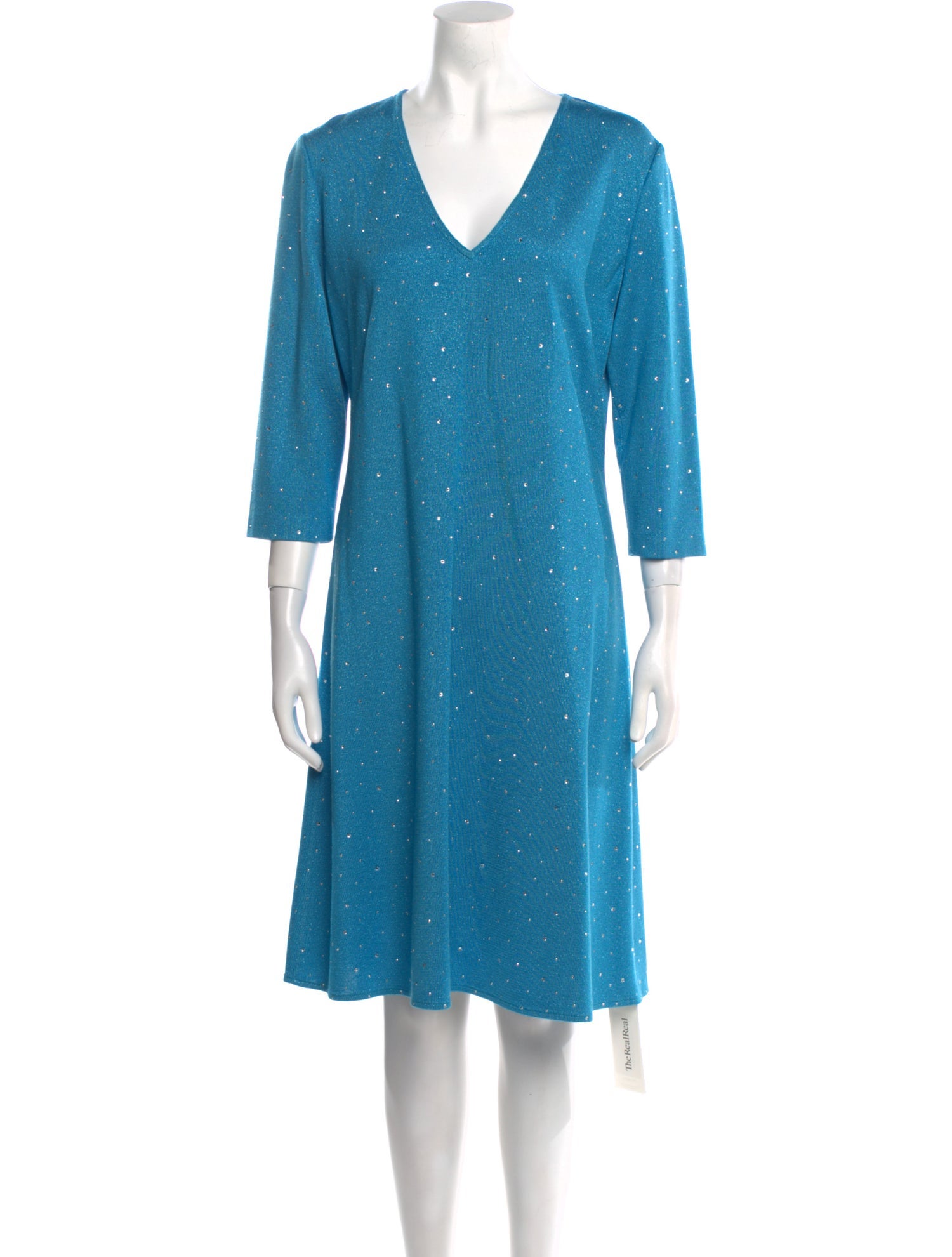 St. John V-Neck Knee-Length Dress