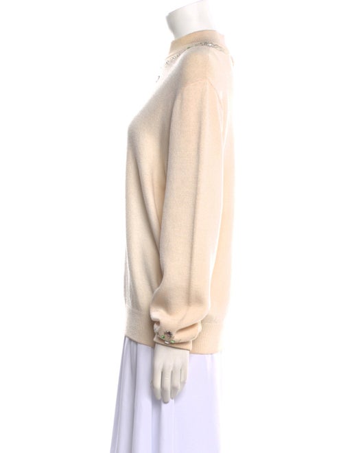 St. John Wool Mock Neck Sweater