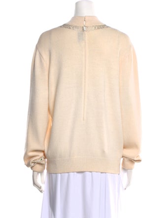 St. John Wool Mock Neck Sweater