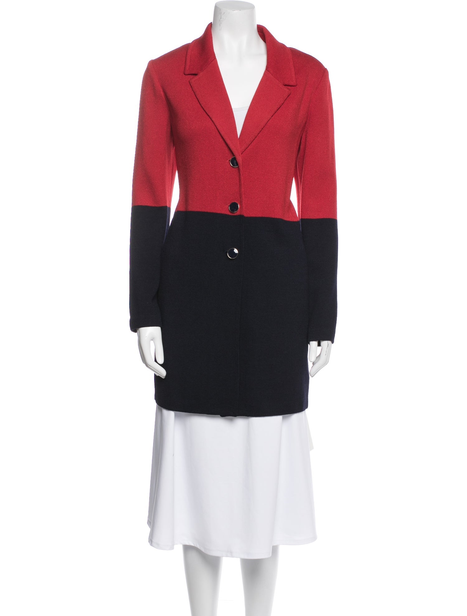 St. John Wool Colorblock Pattern Jacket