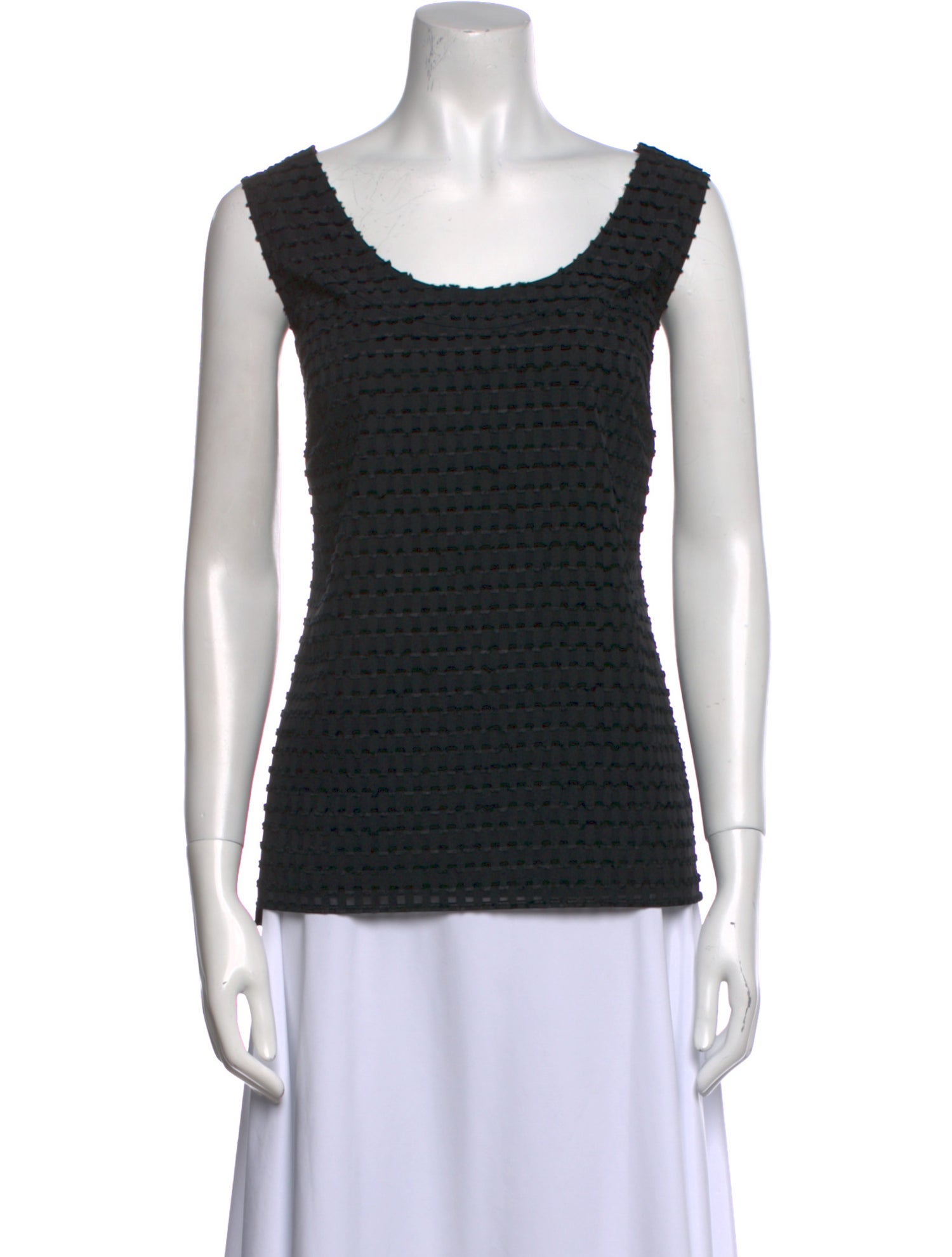 St. John Scoop Neck Sleeveless Top