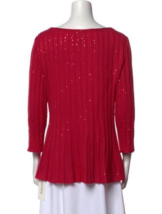 St. John Scoop Neck Three-Quarter Sleeve Tunic