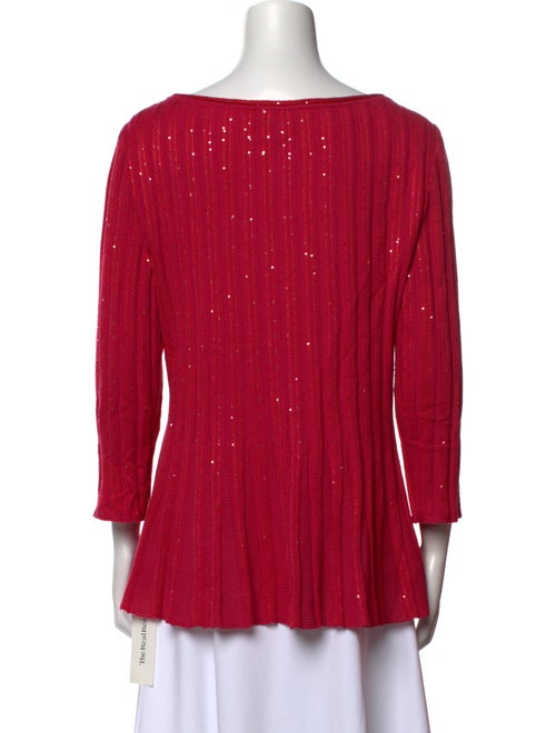 St. John Scoop Neck Three-Quarter Sleeve Tunic