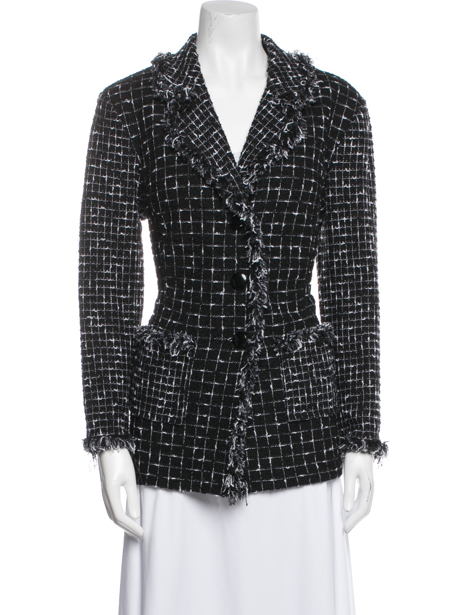 St. John Tweed Pattern Blazer