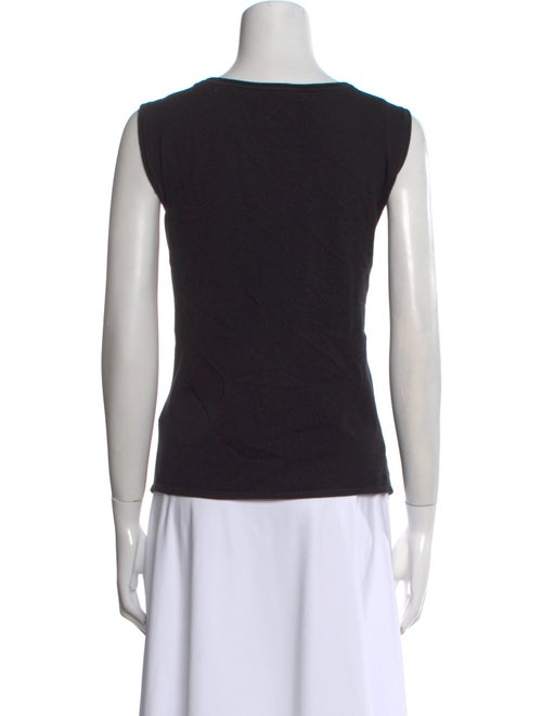 St. John Striped Scoop Neck Top