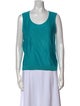 St. John Scoop Neck Sleeveless Top