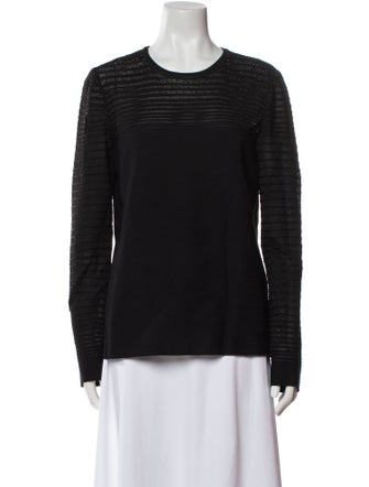 St. John Crew Neck Long Sleeve Top