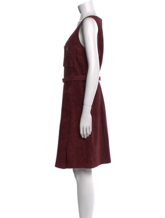 St. John Scoop Neck Knee-Length Dress