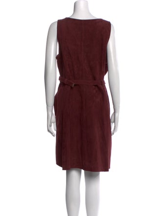 St. John Scoop Neck Knee-Length Dress