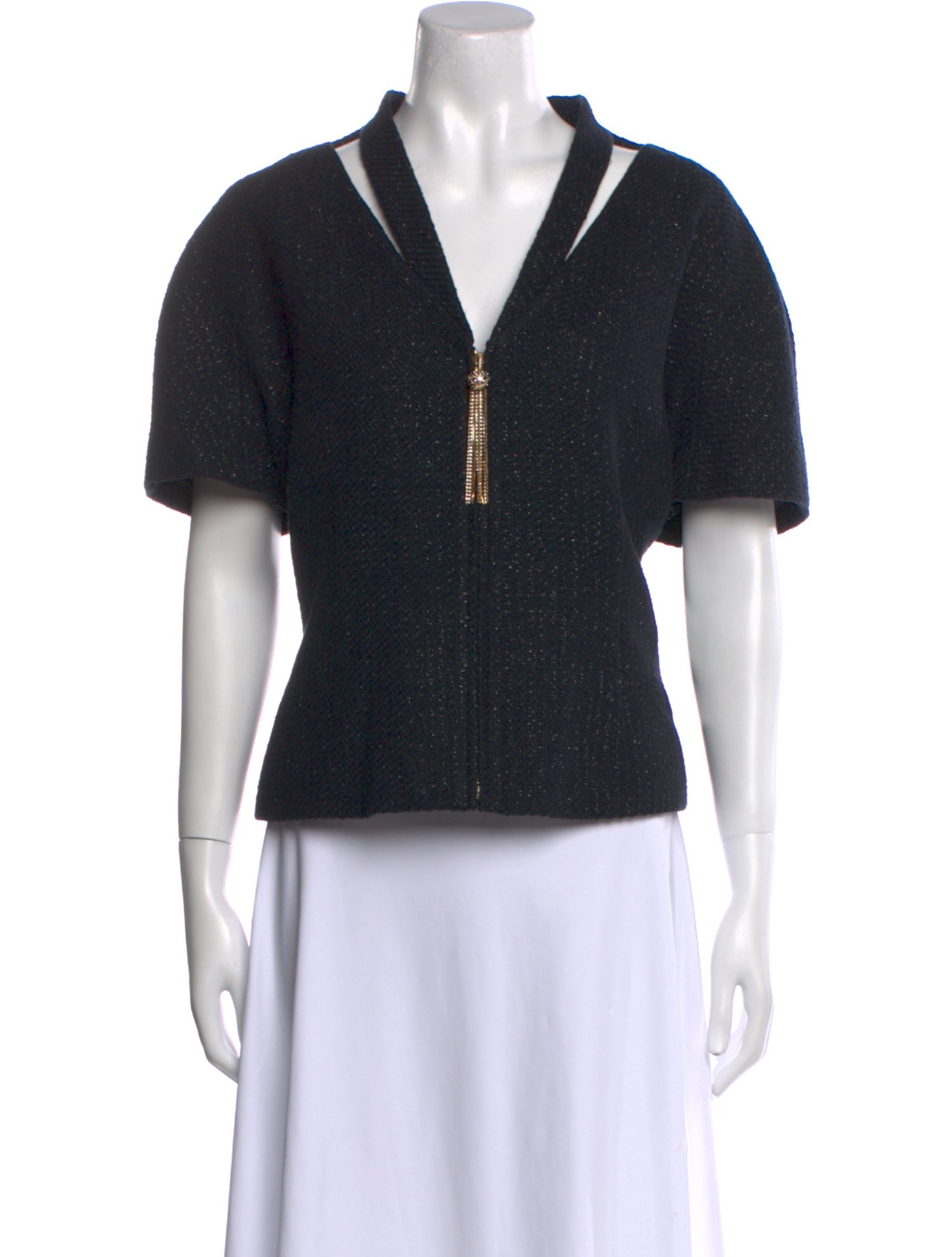 St. John V-Neck Short Sleeve Polo