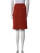 St. John Suede Knee-Length Skirt
