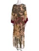 St. John Floral Print Long Dress