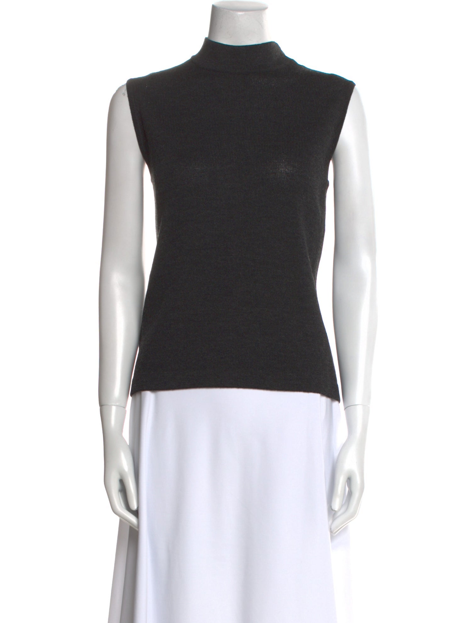 St. John Wool Mock Neck Top