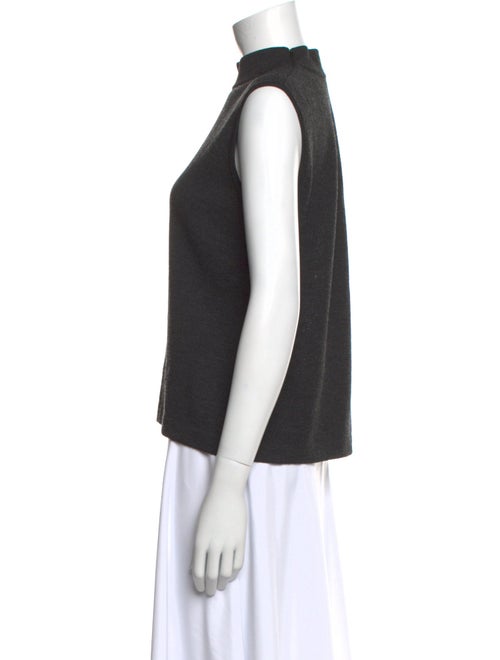 St. John Wool Mock Neck Top