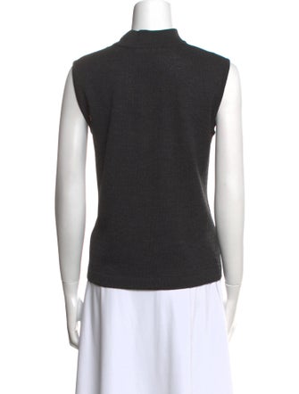 St. John Wool Mock Neck Top
