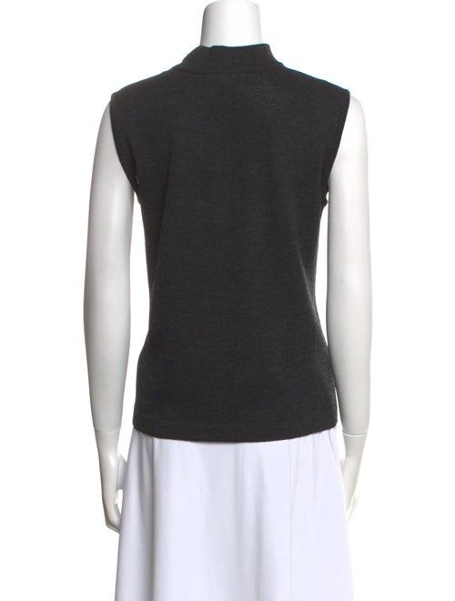 St. John Wool Mock Neck Top