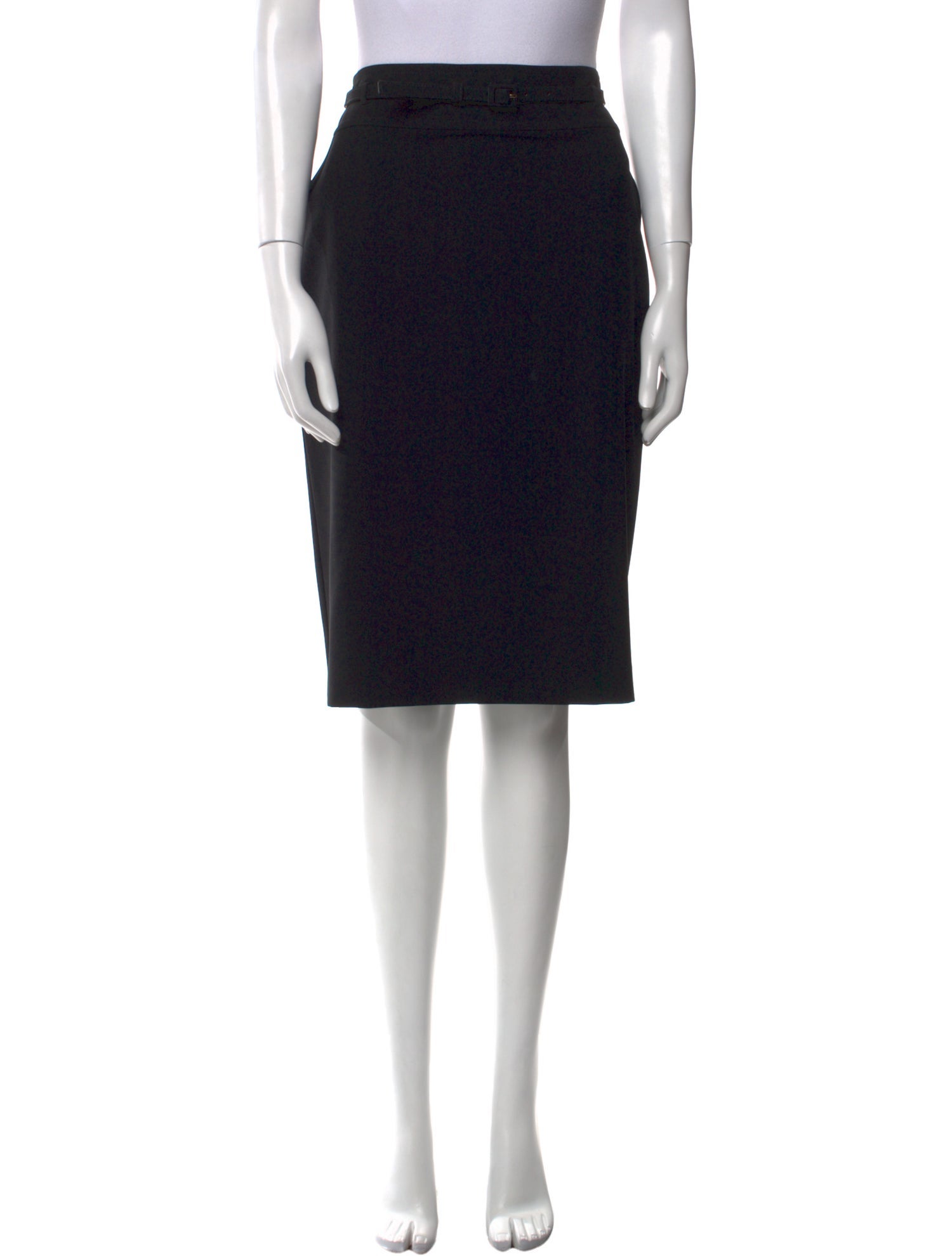 St. John Cutout Accent Knee-Length Skirt