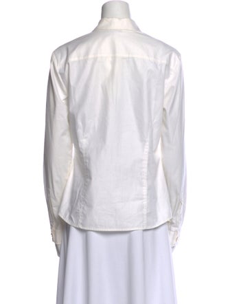 St. John Long Sleeve Button-Up Top