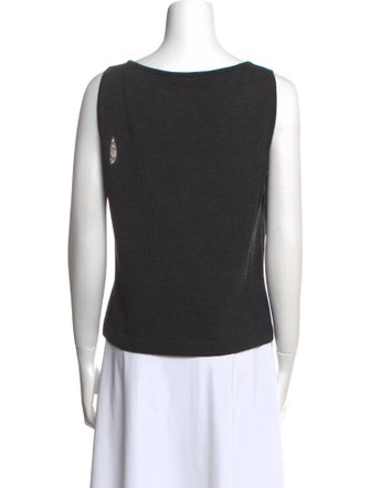 St. John Scoop Neck Sleeveless Top