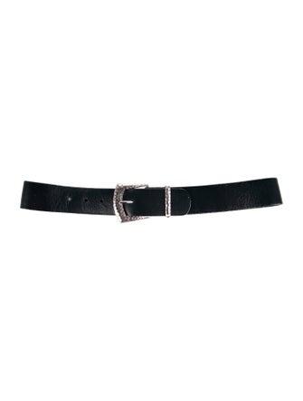 St. John Wide Leather Waist Belt