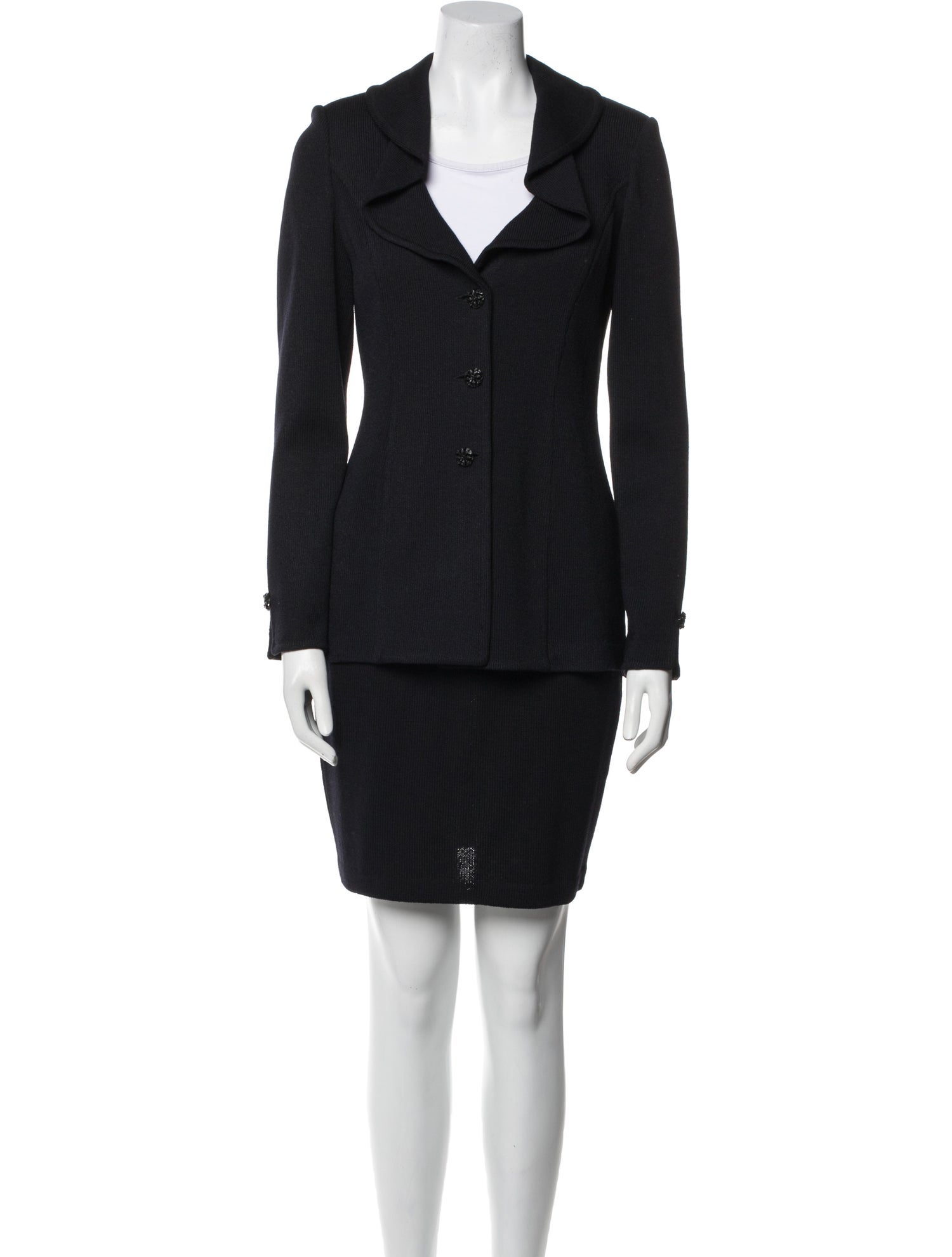 St. John Wool Crystal Embellishments Pant Set