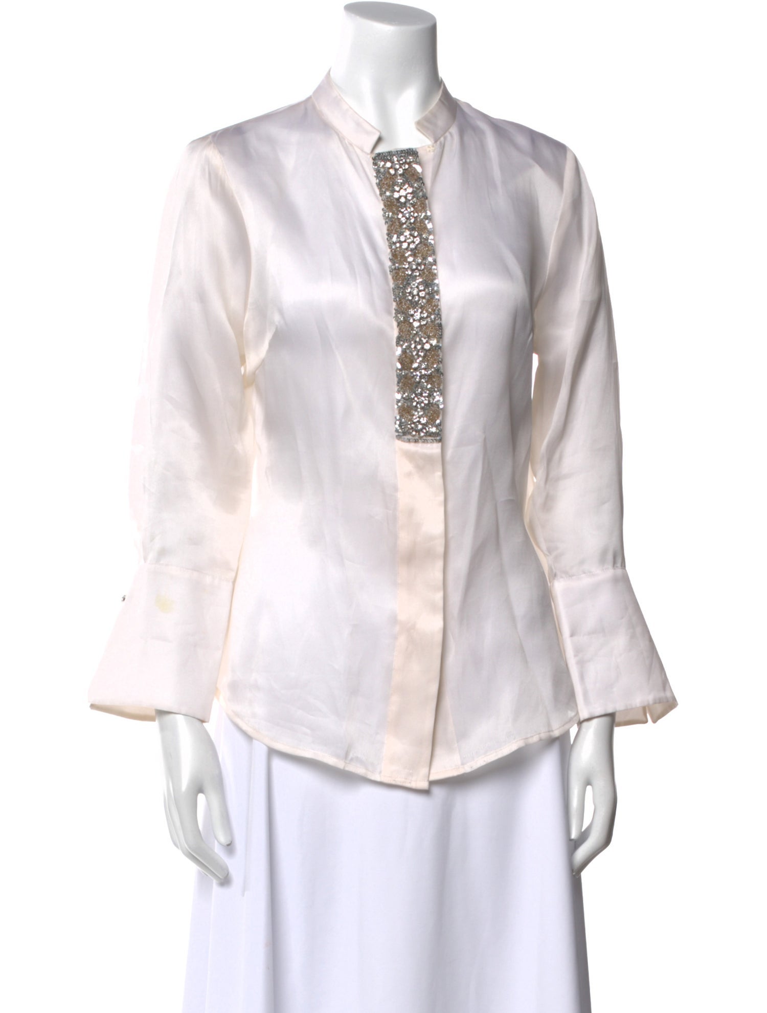 St. John V-Neck Three-Quarter Sleeve Blouse