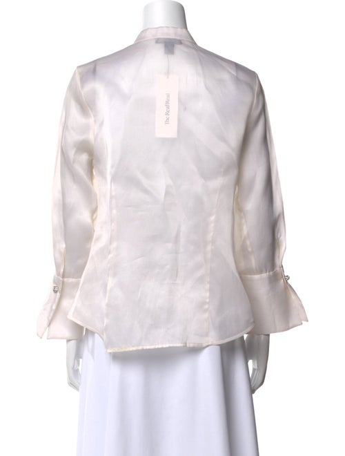 St. John V-Neck Three-Quarter Sleeve Blouse