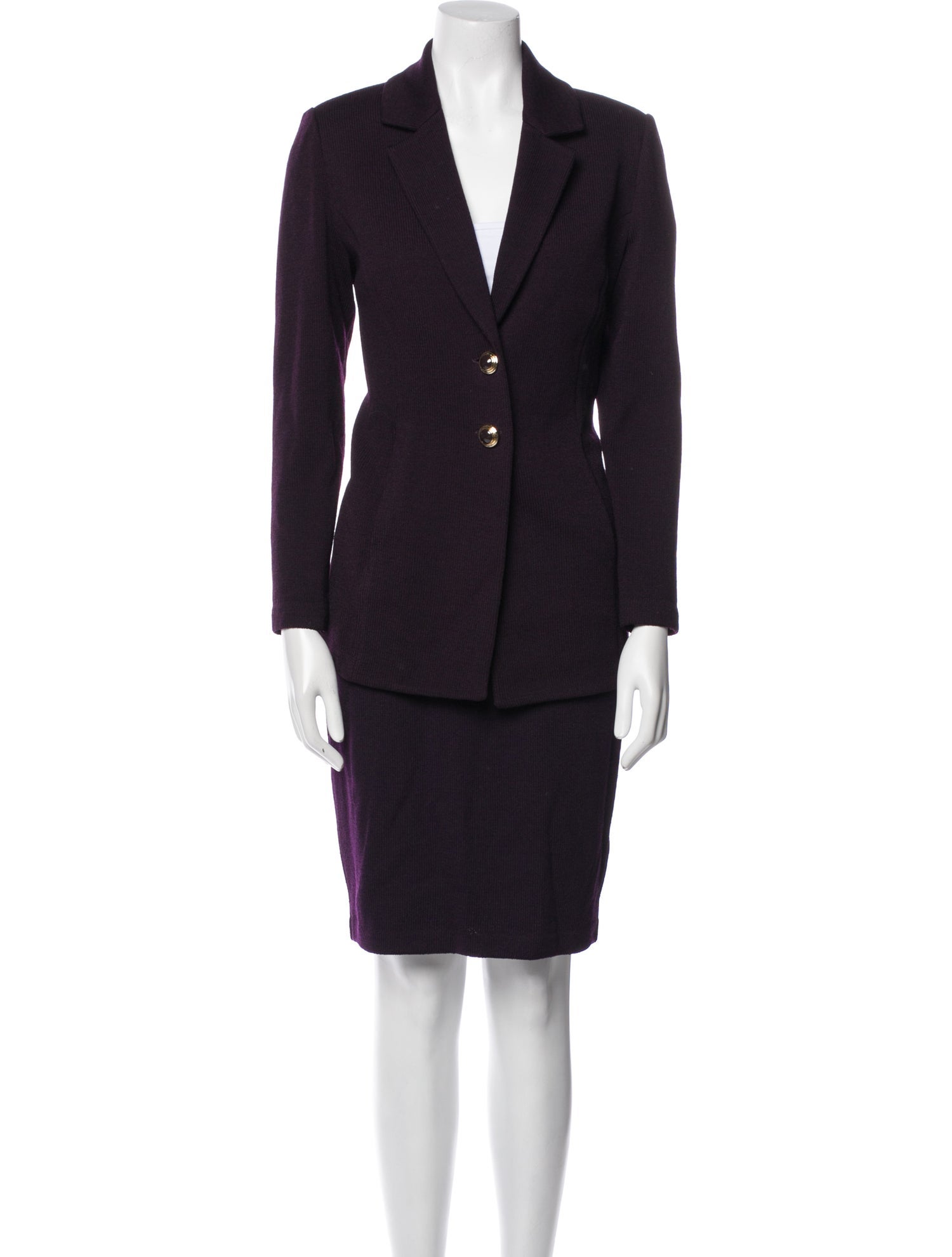 St. John Crystal Embellishments Skirt Suit