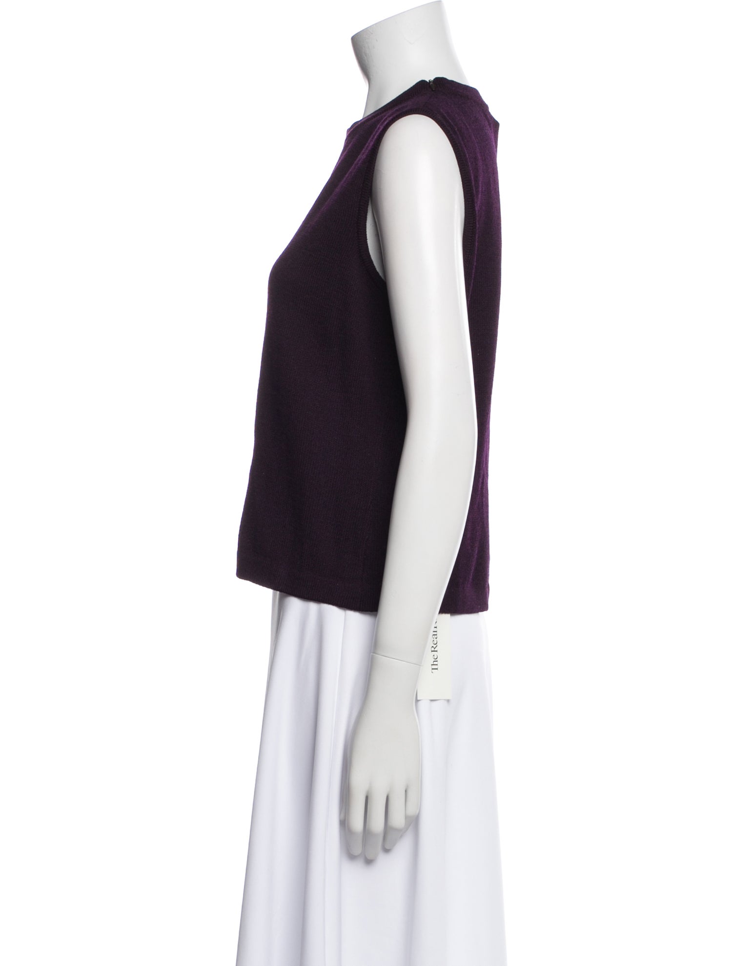 St. John Wool Crew Neck Crop Top