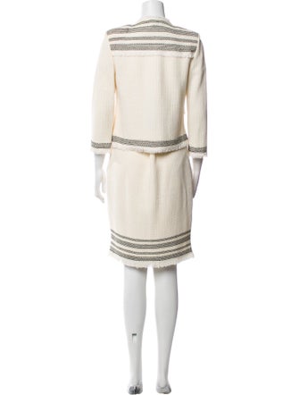 St. John Striped Skirt Set