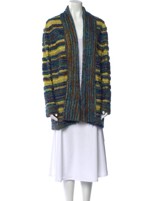 St. John Striped Open Front Sweater