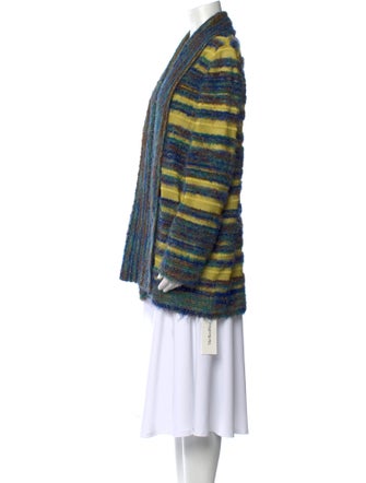 St. John Striped Open Front Sweater