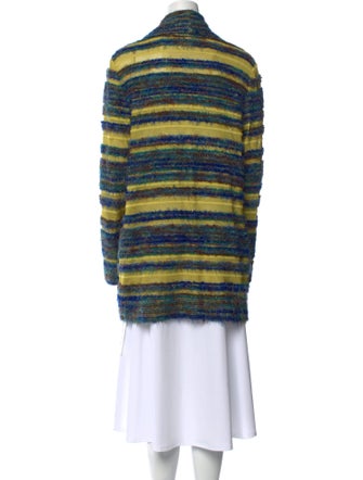 St. John Striped Open Front Sweater