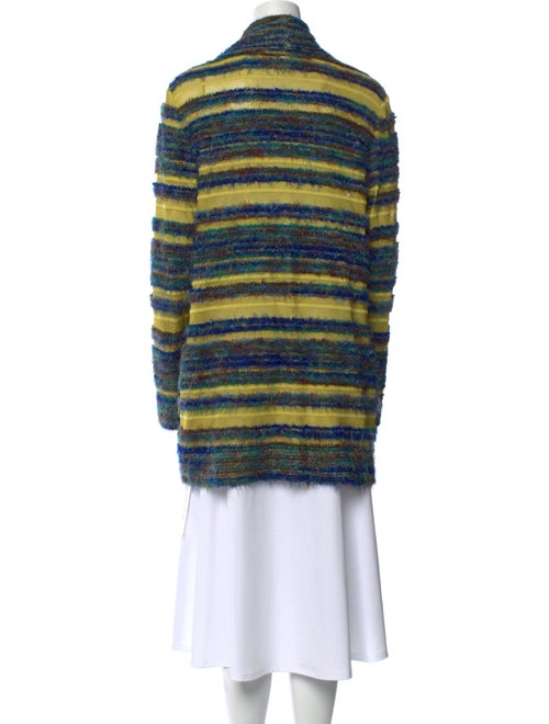 St. John Striped Open Front Sweater