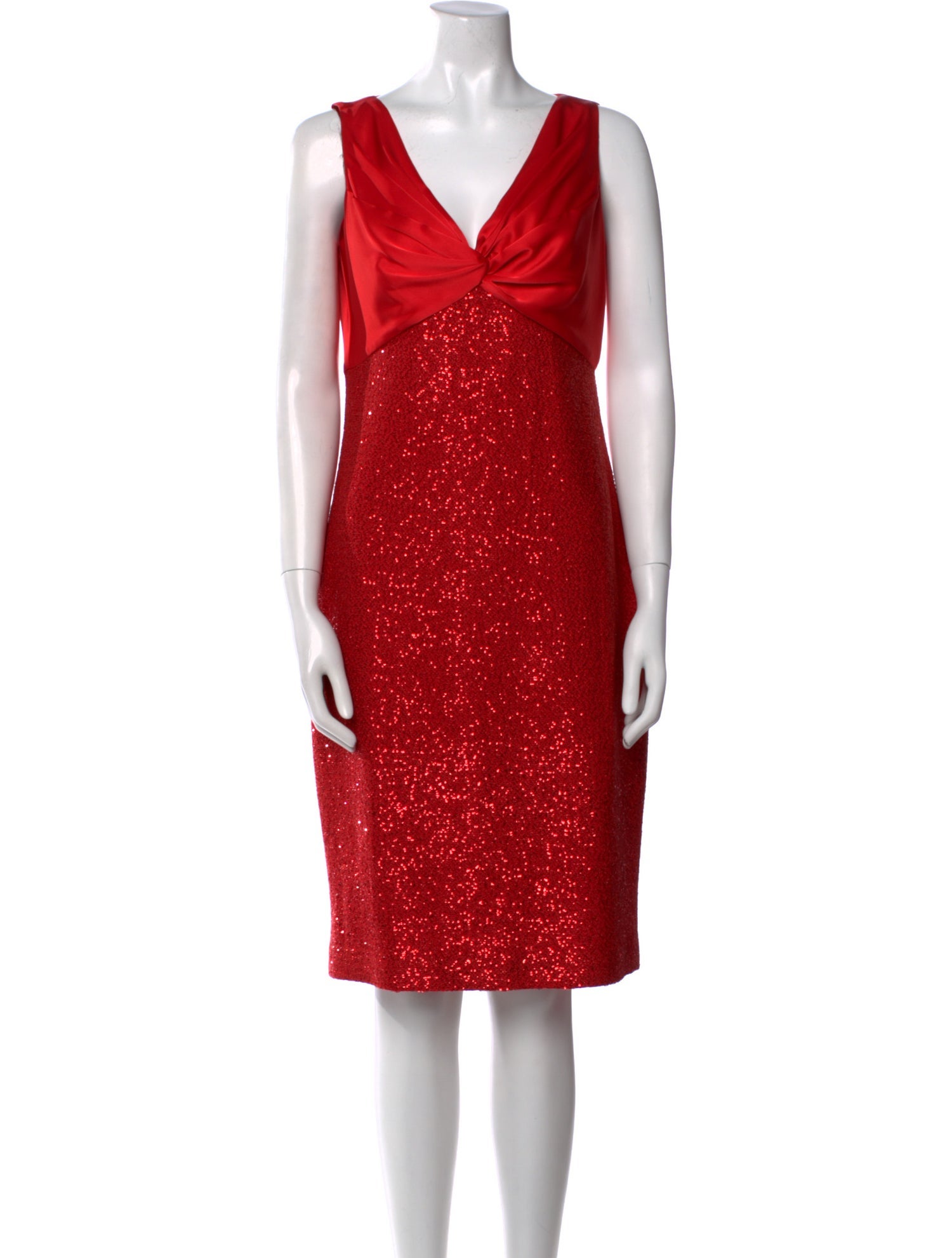 St. John V-Neck Knee-Length Dress w/ Tags