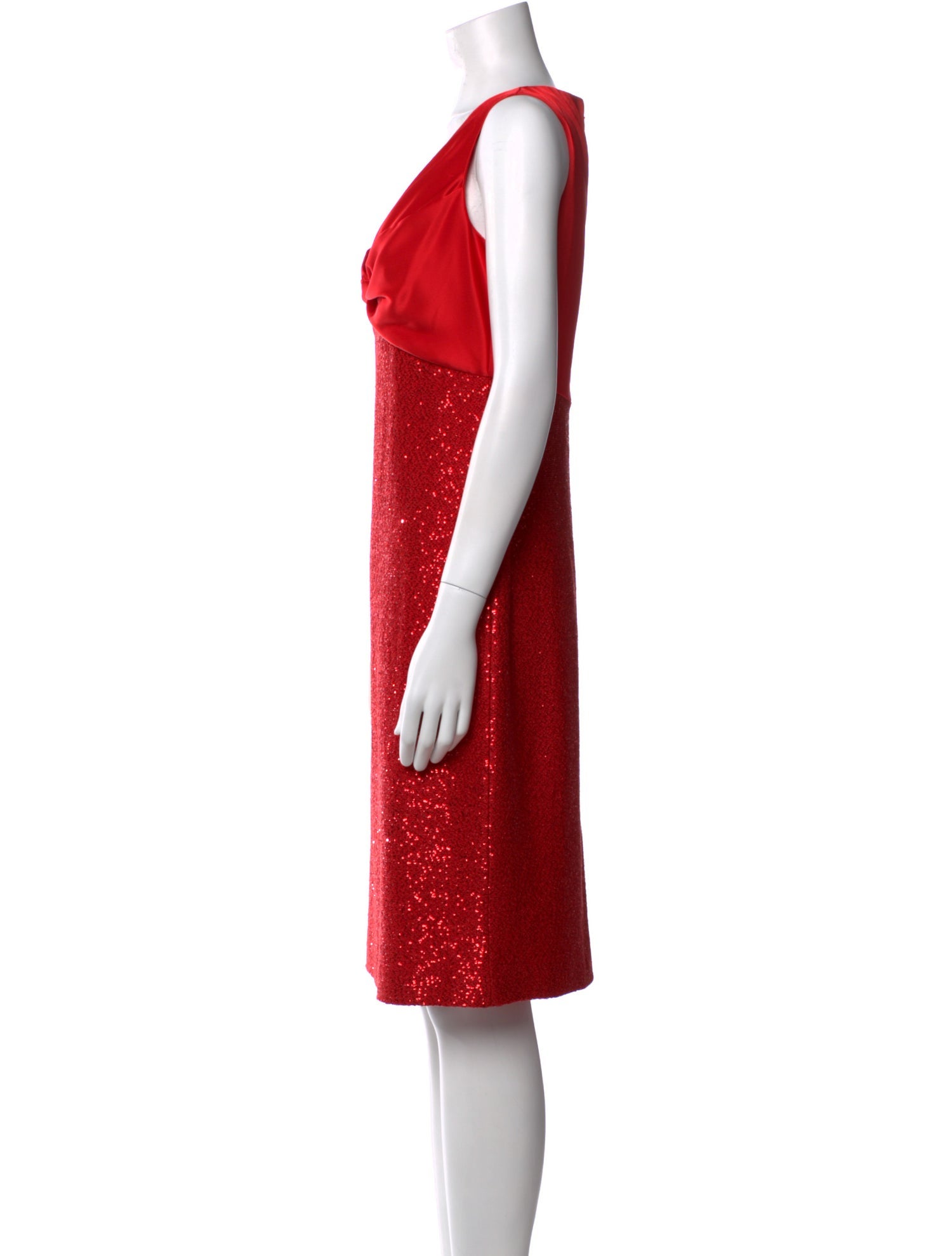 St. John V-Neck Knee-Length Dress w/ Tags